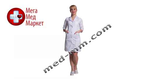 Купить Медицинский халат женский Англия белый №56 цена, характеристики, отзывы